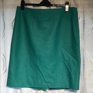 Green wool skirt